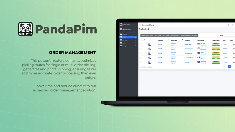 PandaPim: Stock & Ordermanager