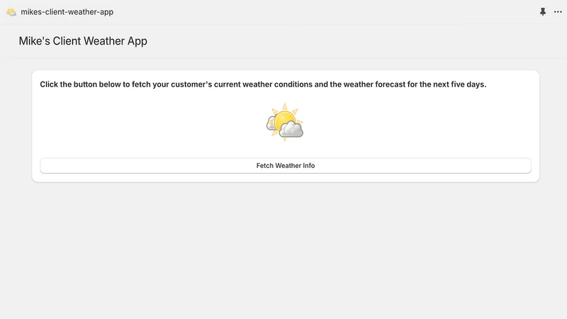 Mike's Client Weather App