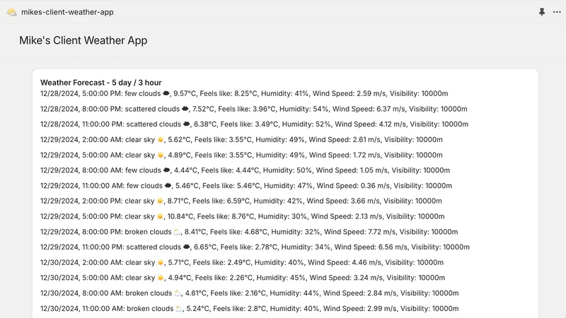Mike's Client Weather App