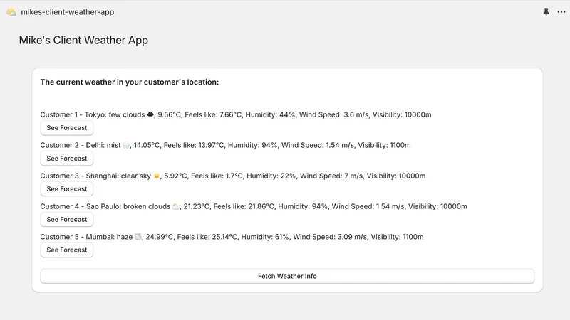 Mike's Client Weather App