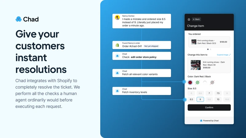 Chad: AI Chat Agent + Helpdesk