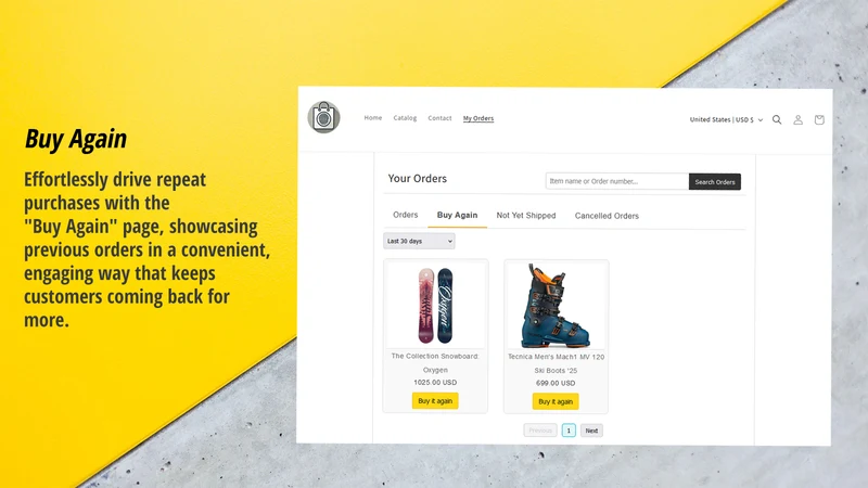 OrderBoss ‑ My Orders page