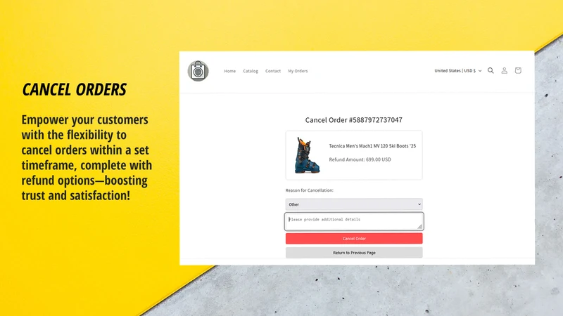 OrderBoss ‑ My Orders page