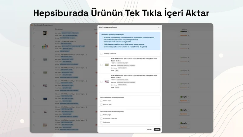 Hepsiburada Entegrasyon Sentos
