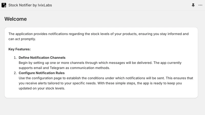 IvixLabs Stock Notifier