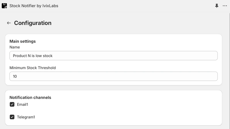 IvixLabs Stock Notifier