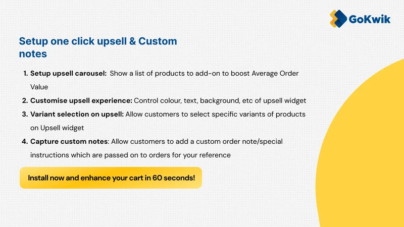 GoKwik Cart Drawer & Upsell