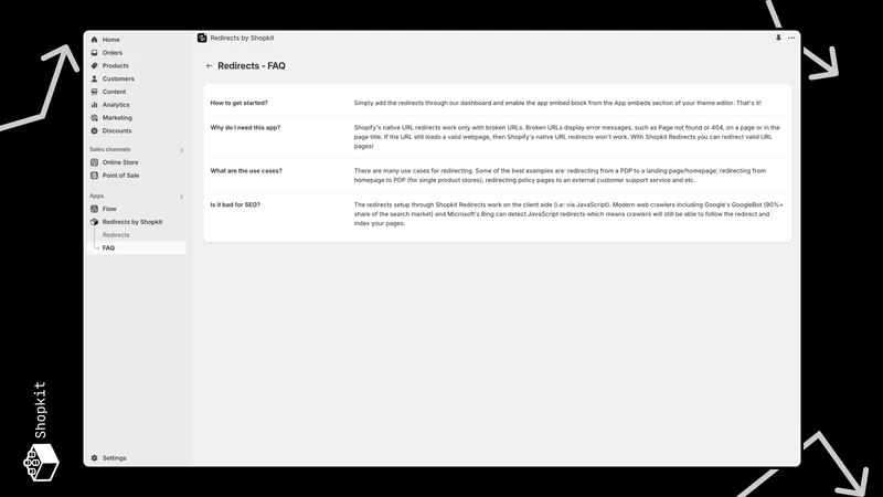Shopkit Redirects