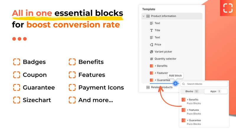 Puco Blocks: Product Blocks