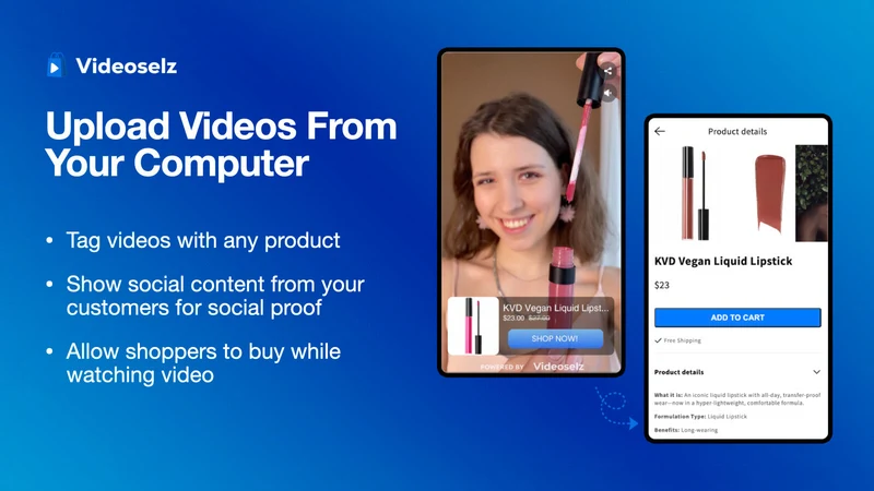 Videoselz Shoppable Video UGC