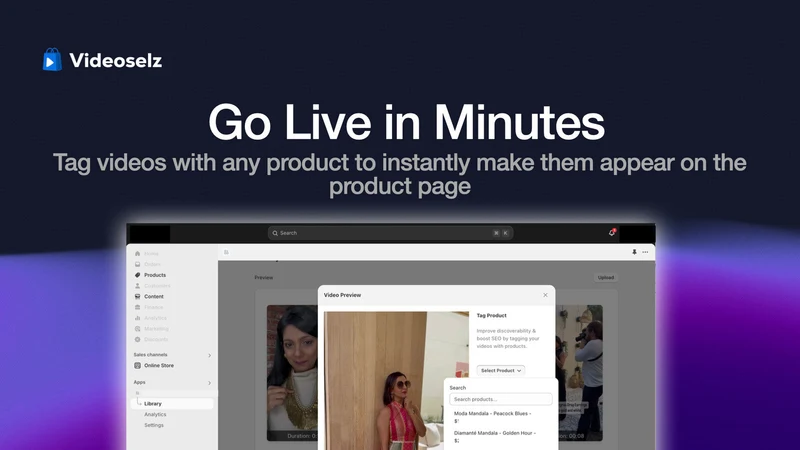 Videoselz Shoppable Video UGC