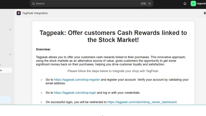 Tagpeak: Rewards that Grow
