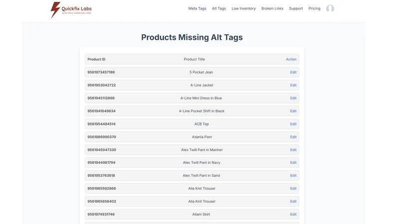 SEO & Inventory Tracker