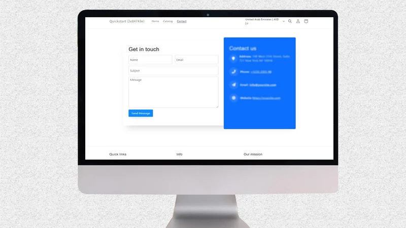 Azark Shop Quick Contact Forms