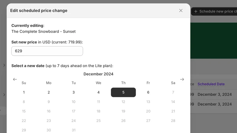 Kronos Price Scheduler
