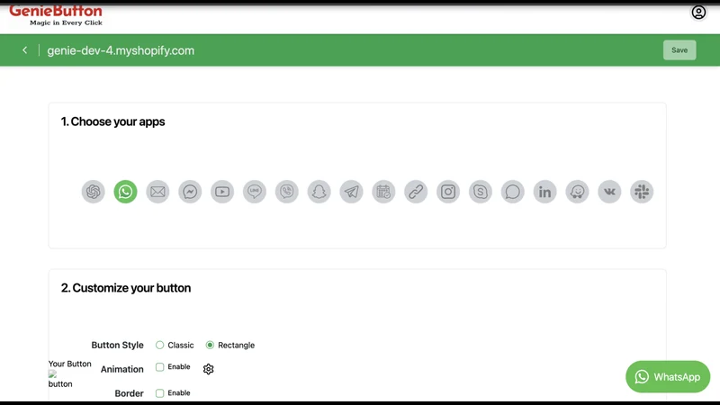 GenieButton for conversations