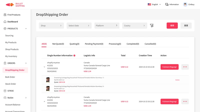 Bulletshopping