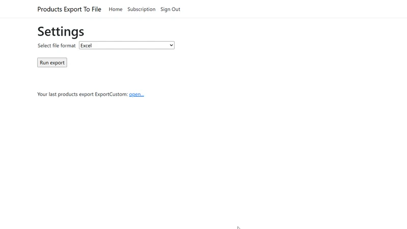 PETF: products export to files