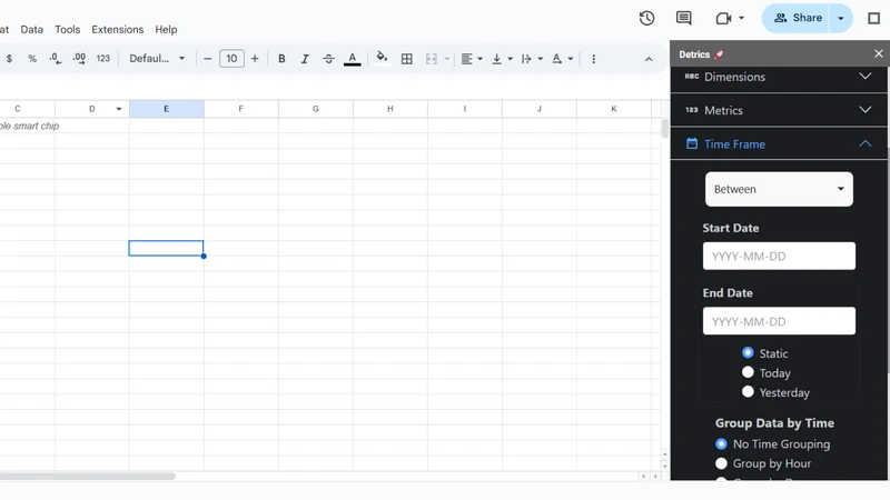 Detrics Google Sheets & Looker