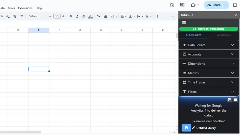 Detrics Google Sheets & Looker