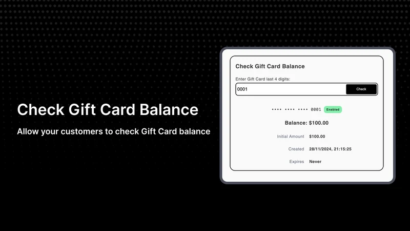 Checky ‑ Gift Card Balance