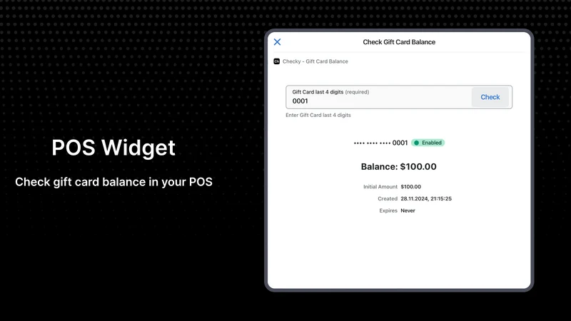 Checky ‑ Gift Card Balance