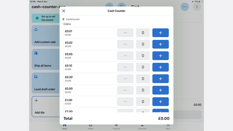 CashUp Cash Counter