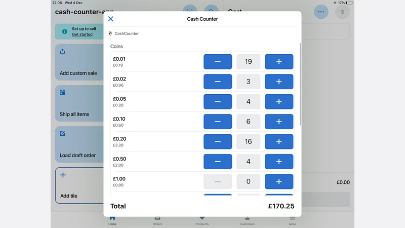 CashUp Cash Counter