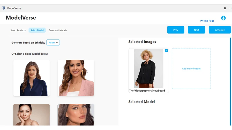 ModelVerse AI: AI Model Photo