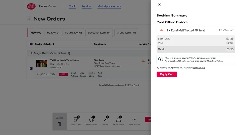 Parcels Online by Post Office
