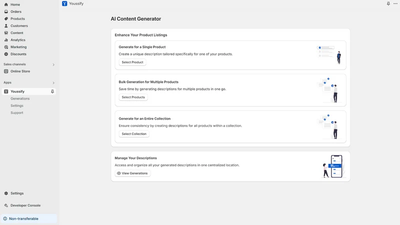 Youssify: Descriptions & SEO
