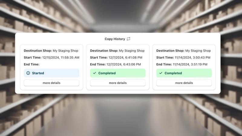 Simple Sync ‑ Copy Your Store
