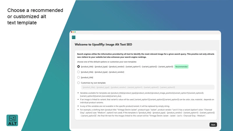 UpsellFly: Image Alt Text SEO
