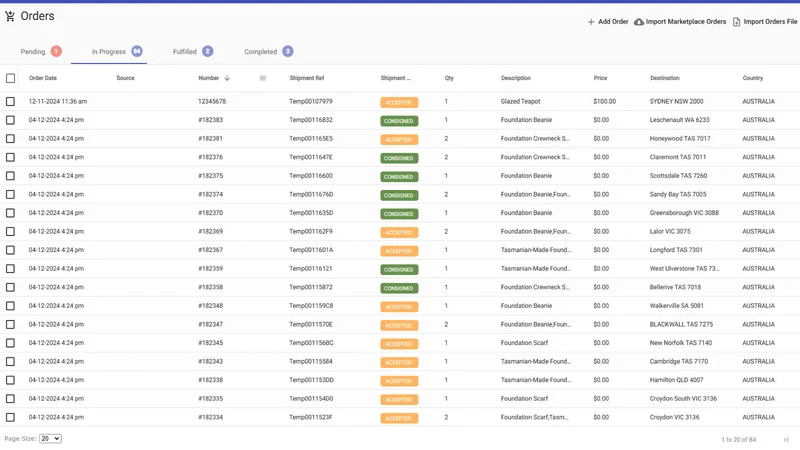 PACK & SEND Live ‑ Australia