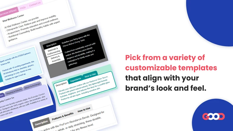 GA: Product Tabs with AI