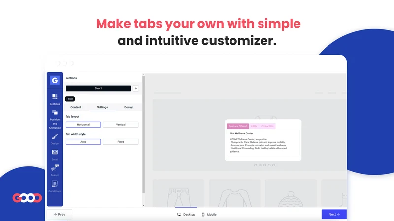 GA: Product Tabs with AI