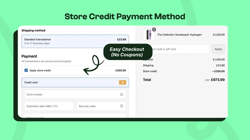 Store Credit Redeemly Rewards