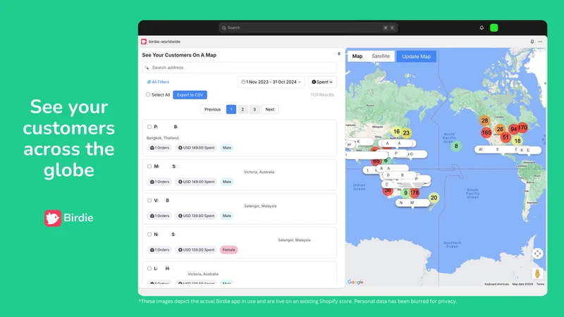 Birdie: Store Locator Map
