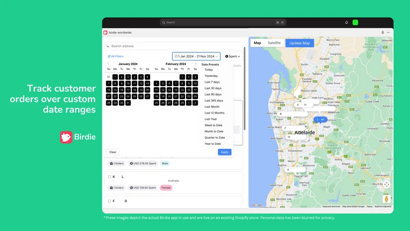 Birdie: Store Locator Map