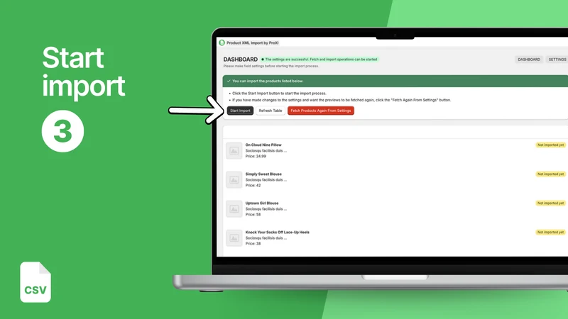 Product CSV Import By ProXI