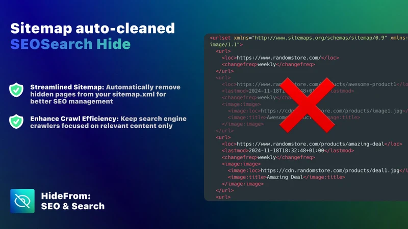 HideFrom: SEO & Search
