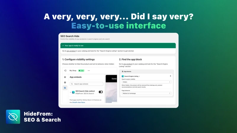 HideFrom: SEO & Search