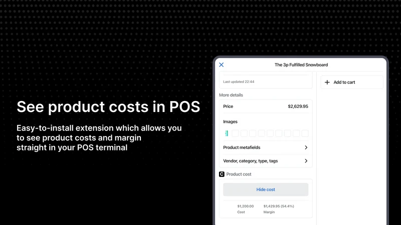 Cogly ‑ Product Costs on POS