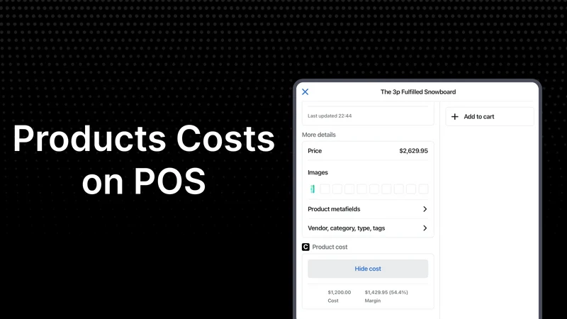 Cogly ‑ Product Costs on POS