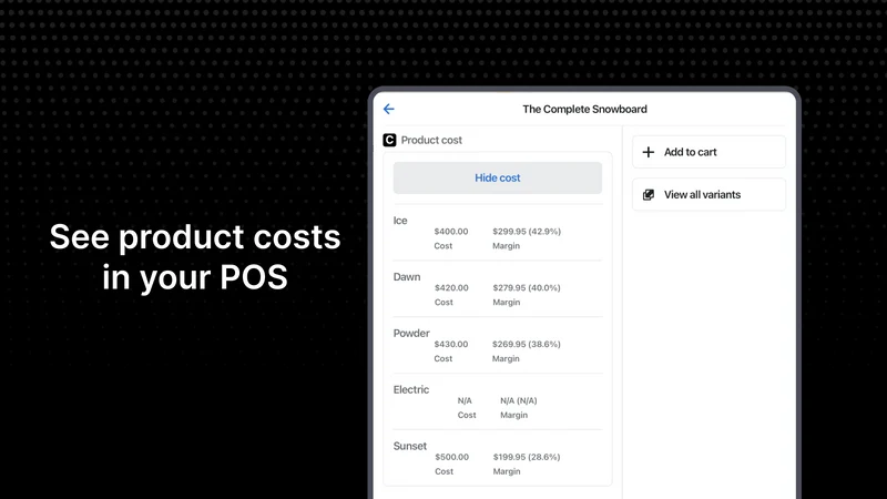 Cogly ‑ Product Costs on POS