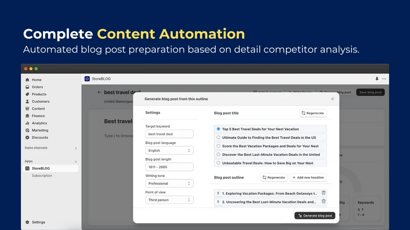 StoreBLOG: AI Blog & AI SEO