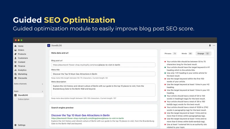 StoreBLOG: AI Blog & AI SEO