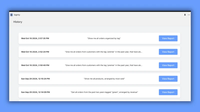 Sightly ‑ AI‑Powered Insights