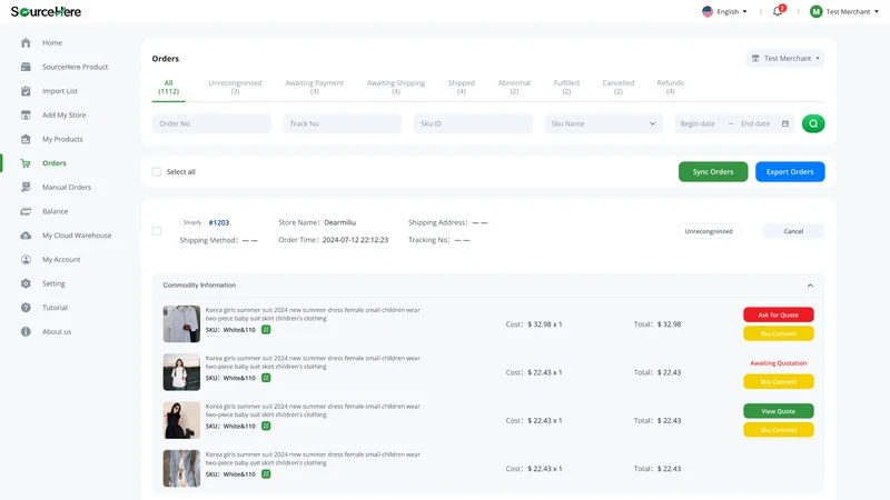 SourceHere Dropshipping