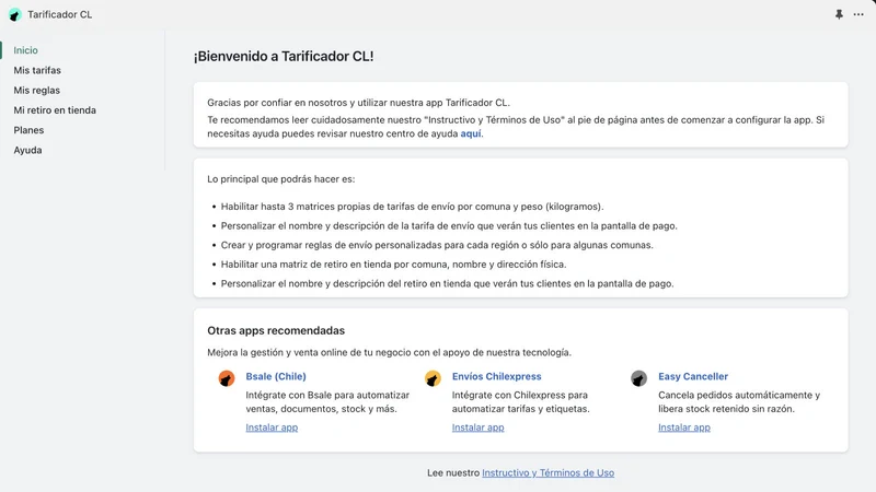 Tarificador Chile